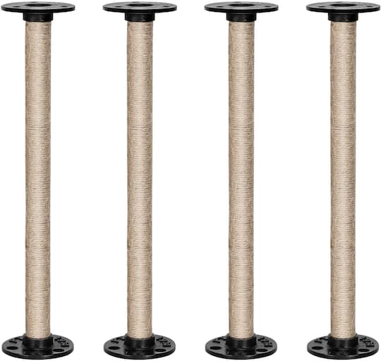 NEX™ Brown Industrial Pipe Metal Table Legs, 4ct.